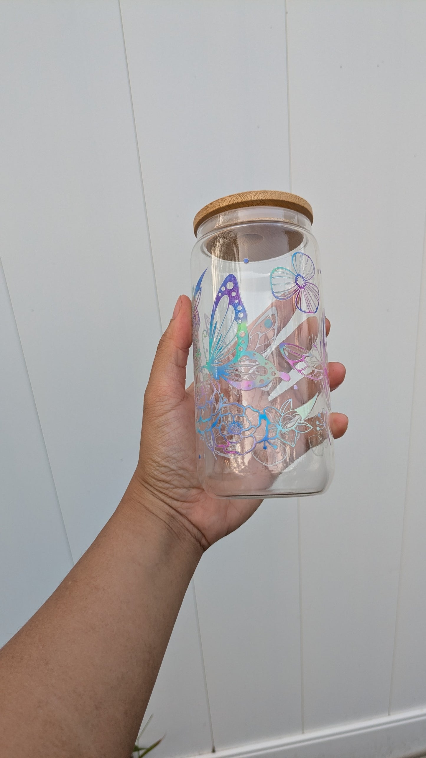 Holographic Butterfly Libby Cup Tumbler