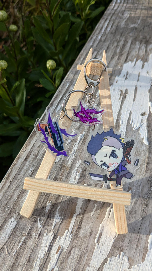 Anime Demon Slayer Genya Acrylic Keychain