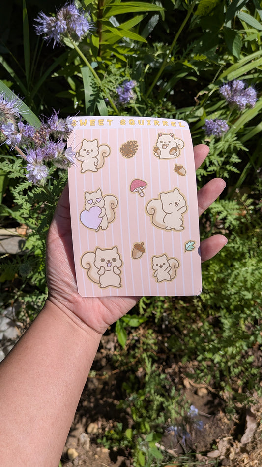 Sweet Squirrel Sticker Sheet