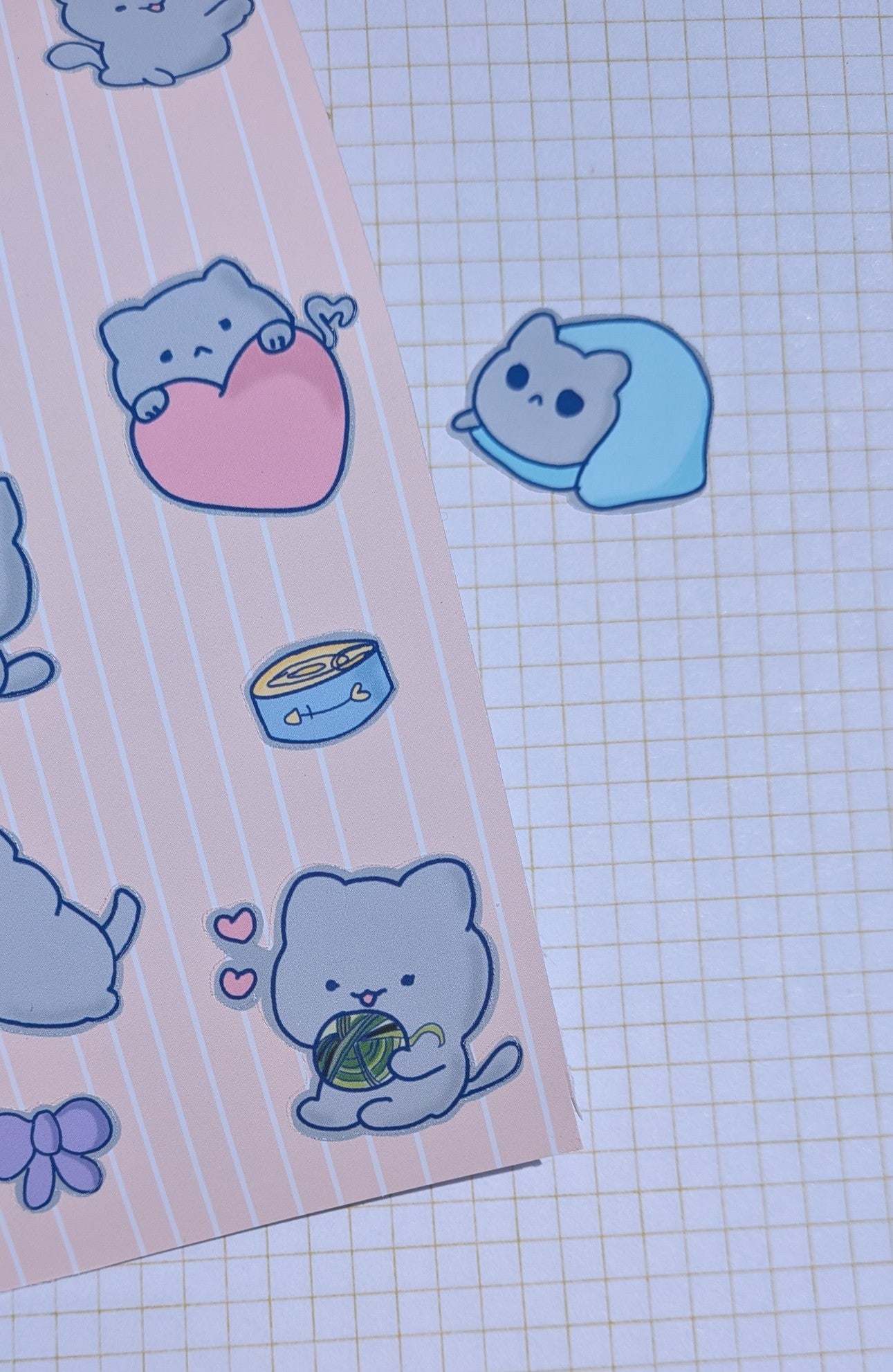 Kawaii Kitten Sticker Sheet