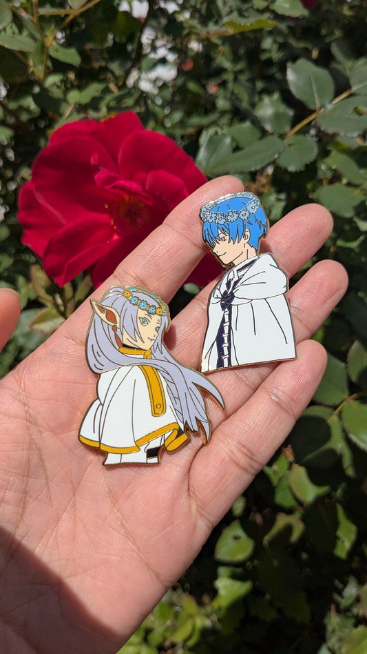 Frieren and Himmel Hard Enamel Pin