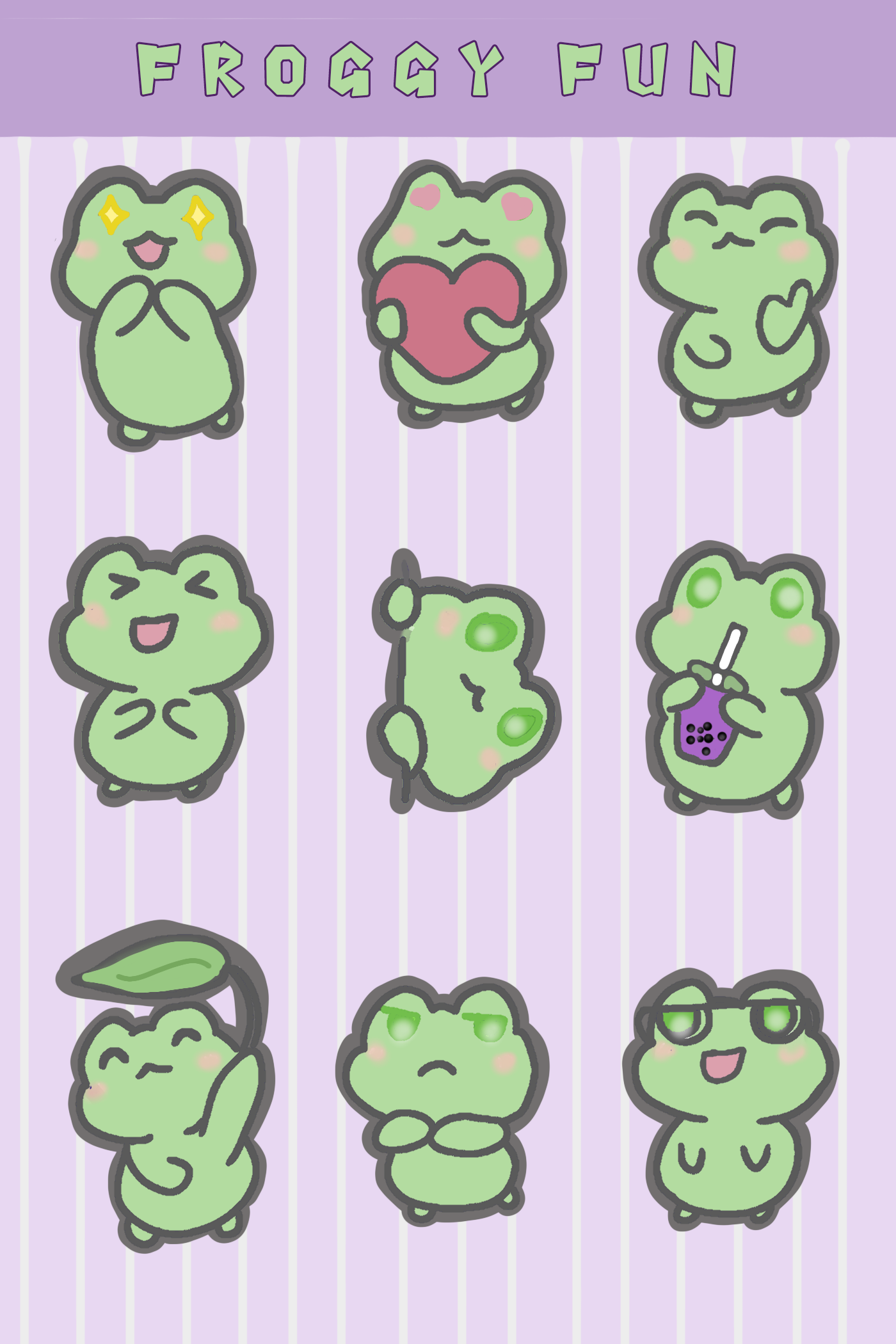 Froggy Fun Sticker Sheet