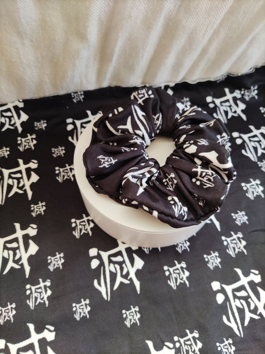 Demon Slayer Scrunchie, Double Poly Stretch Fabric