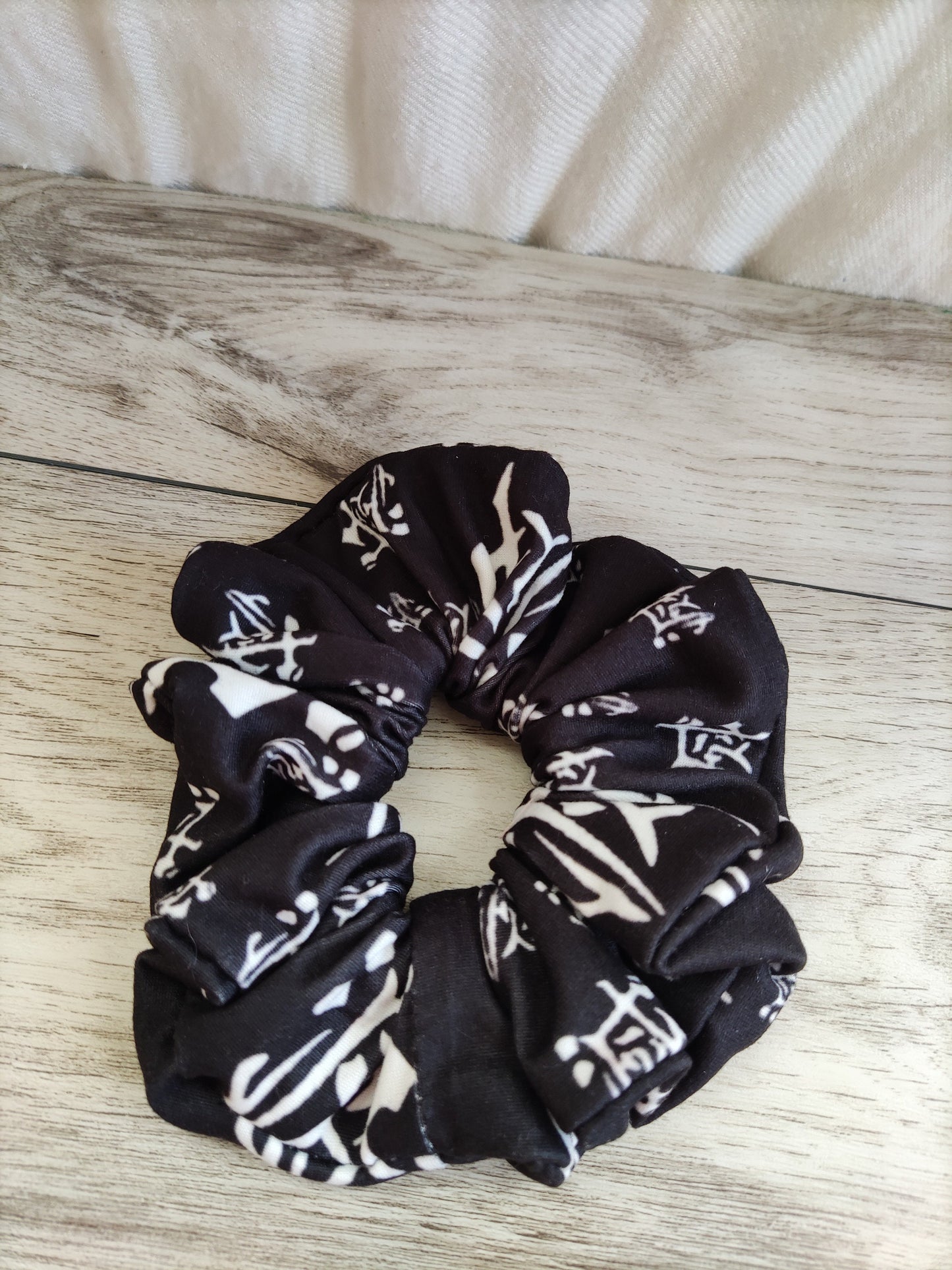 Demon Slayer Scrunchie, Double Poly Stretch Fabric