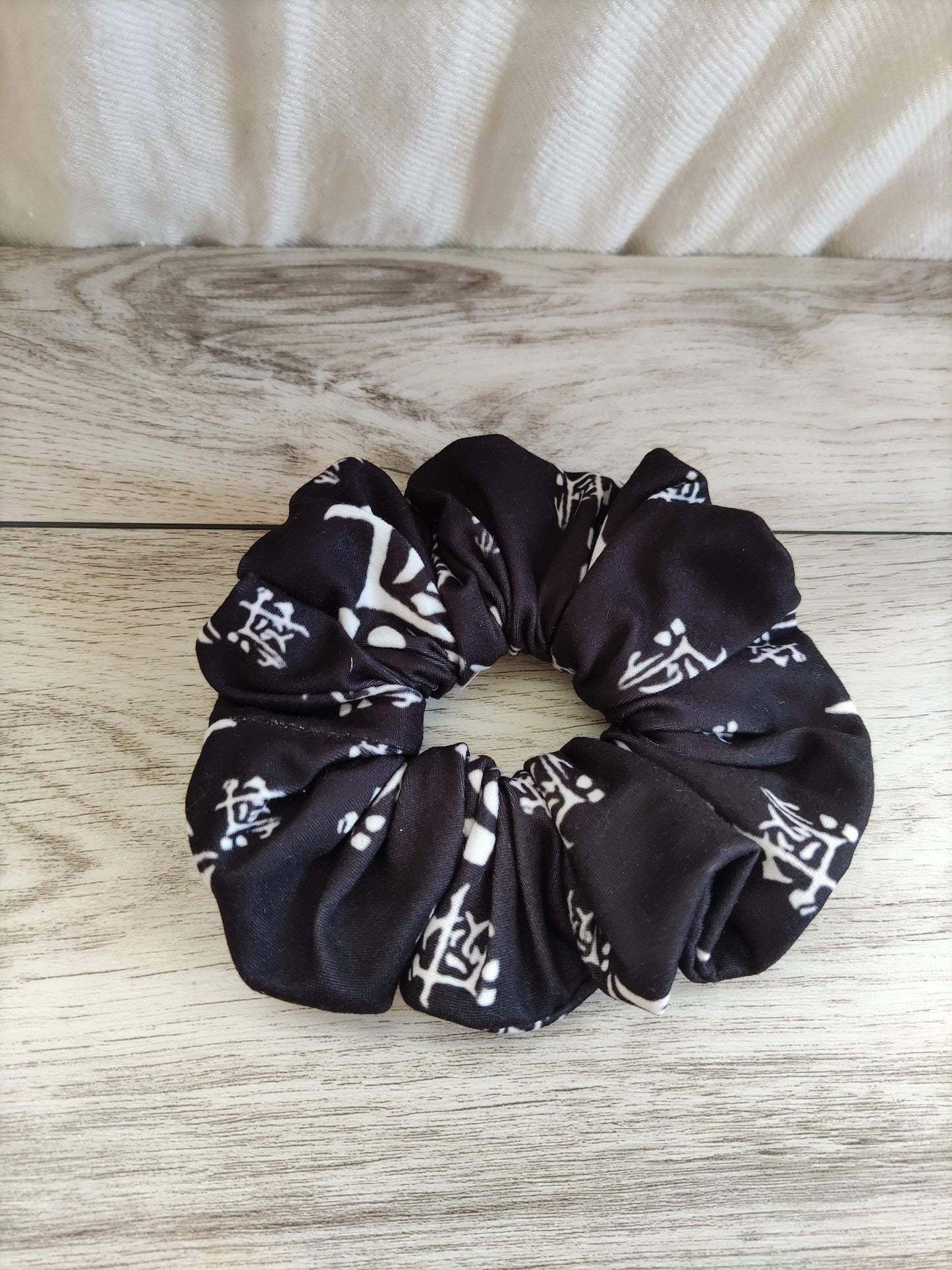 Demon Slayer Scrunchie, Double Poly Stretch Fabric