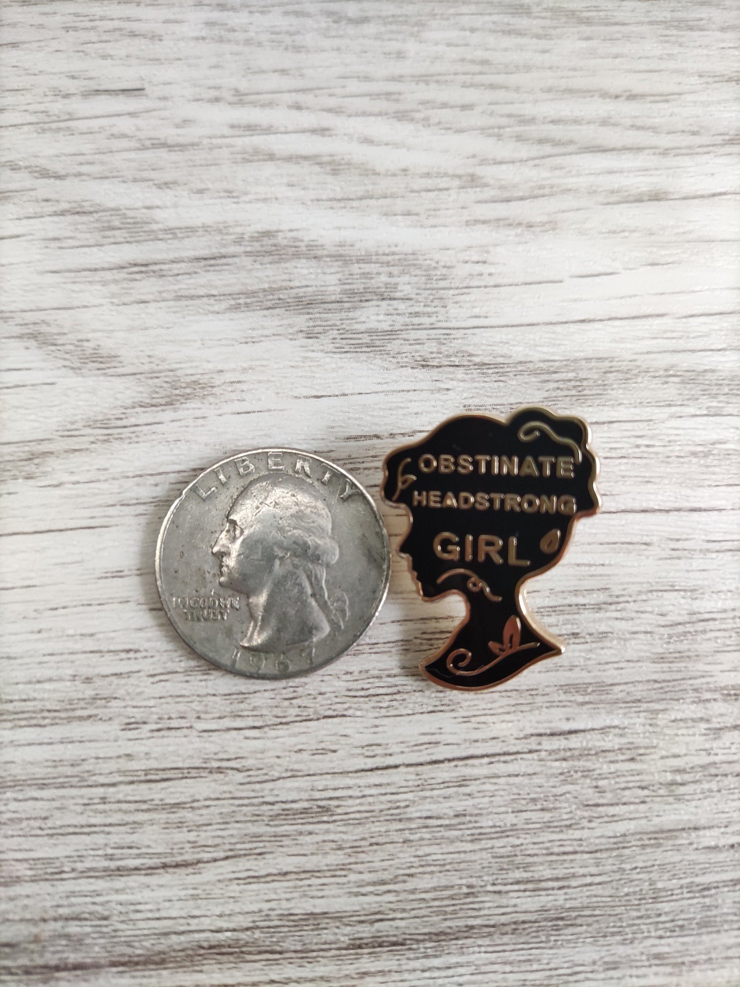 Pride & Prejudice Pin, Jane Austen Book Lovers, Obstinate Headstrong Girl Pin