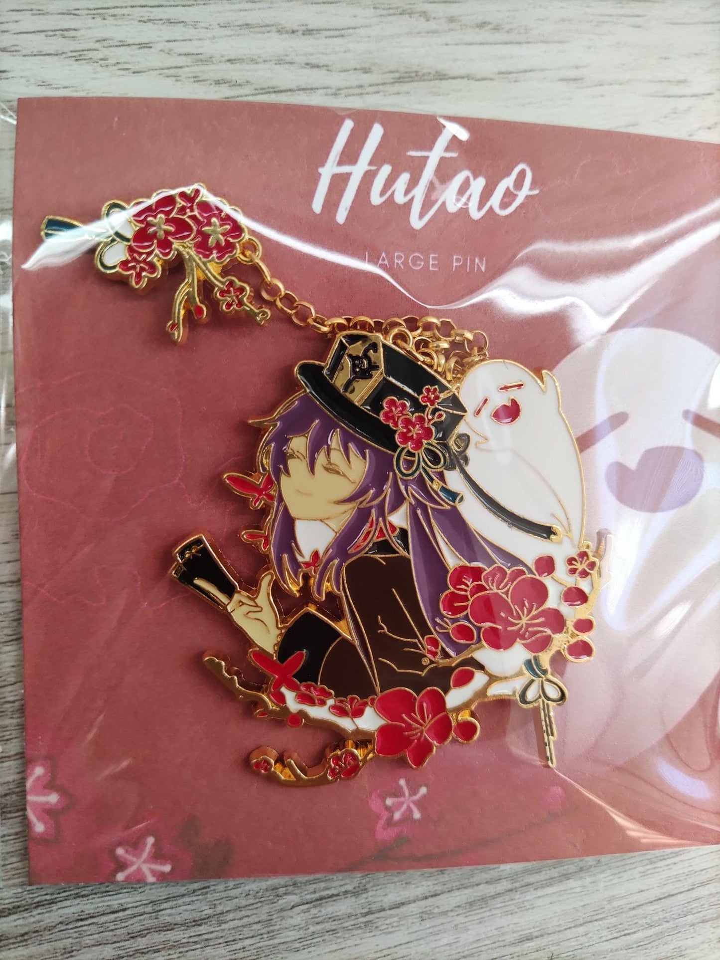 Hutao Pin, Large 2 Part Enamel Pin