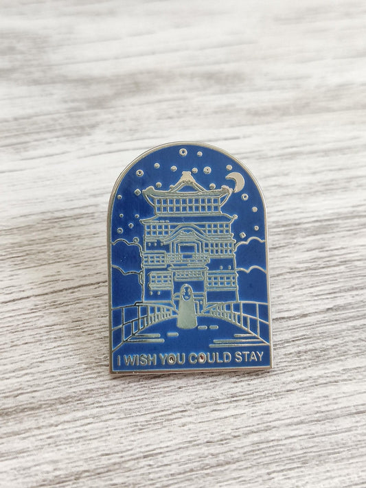 Bath House Pin, I Wish You Could Stay Pin