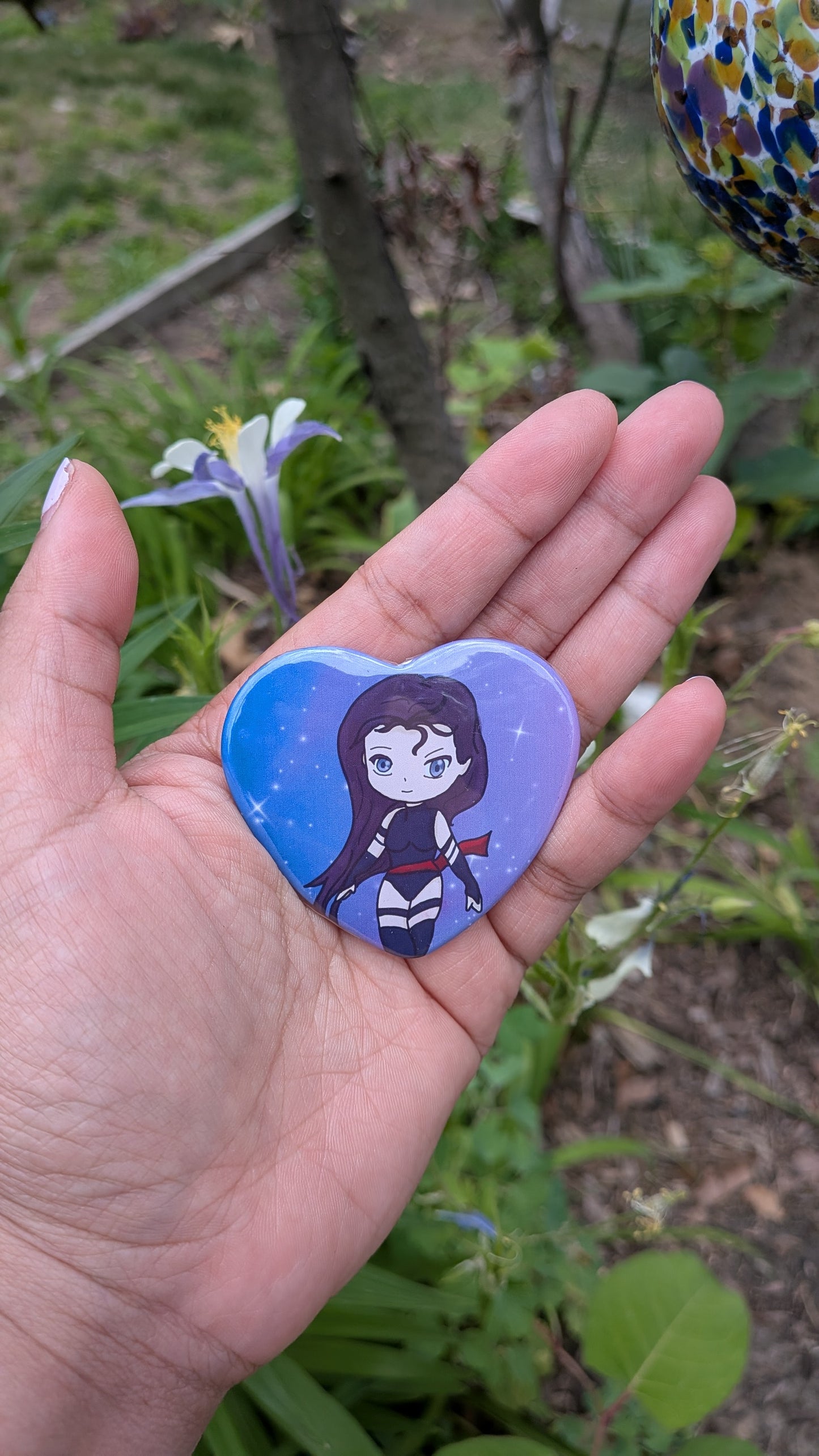 X Men Heart Buttons