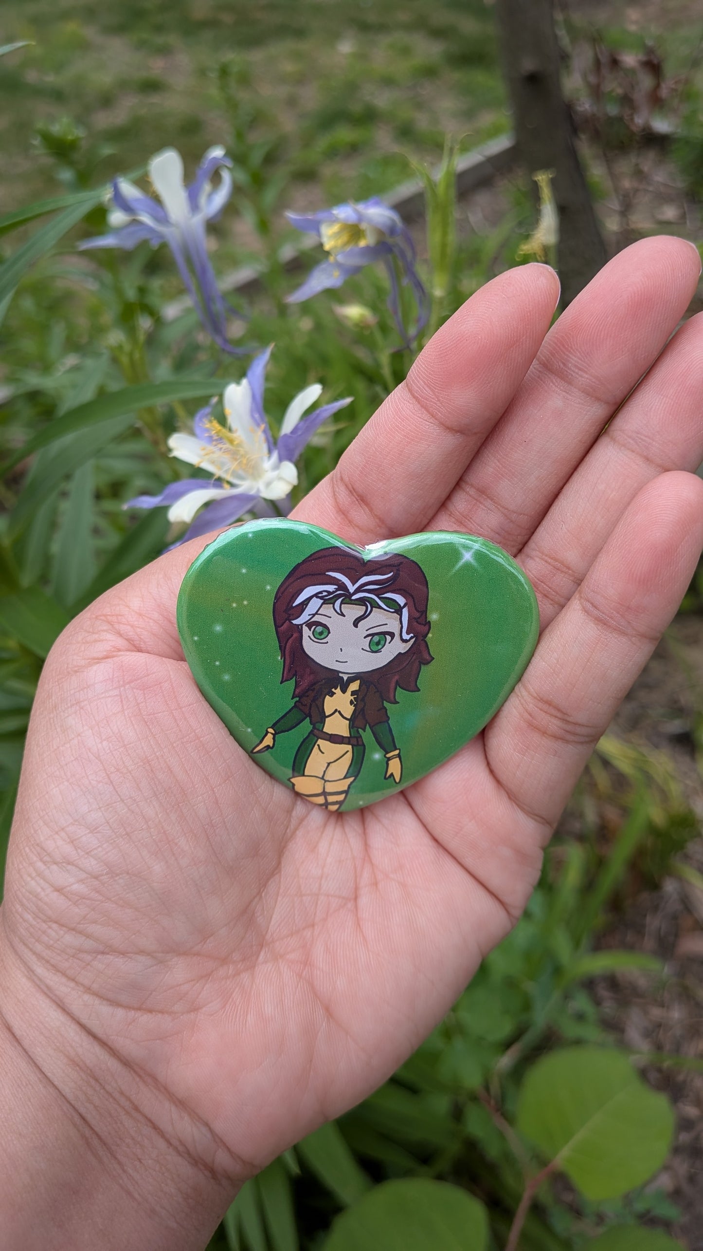 X Men Heart Buttons